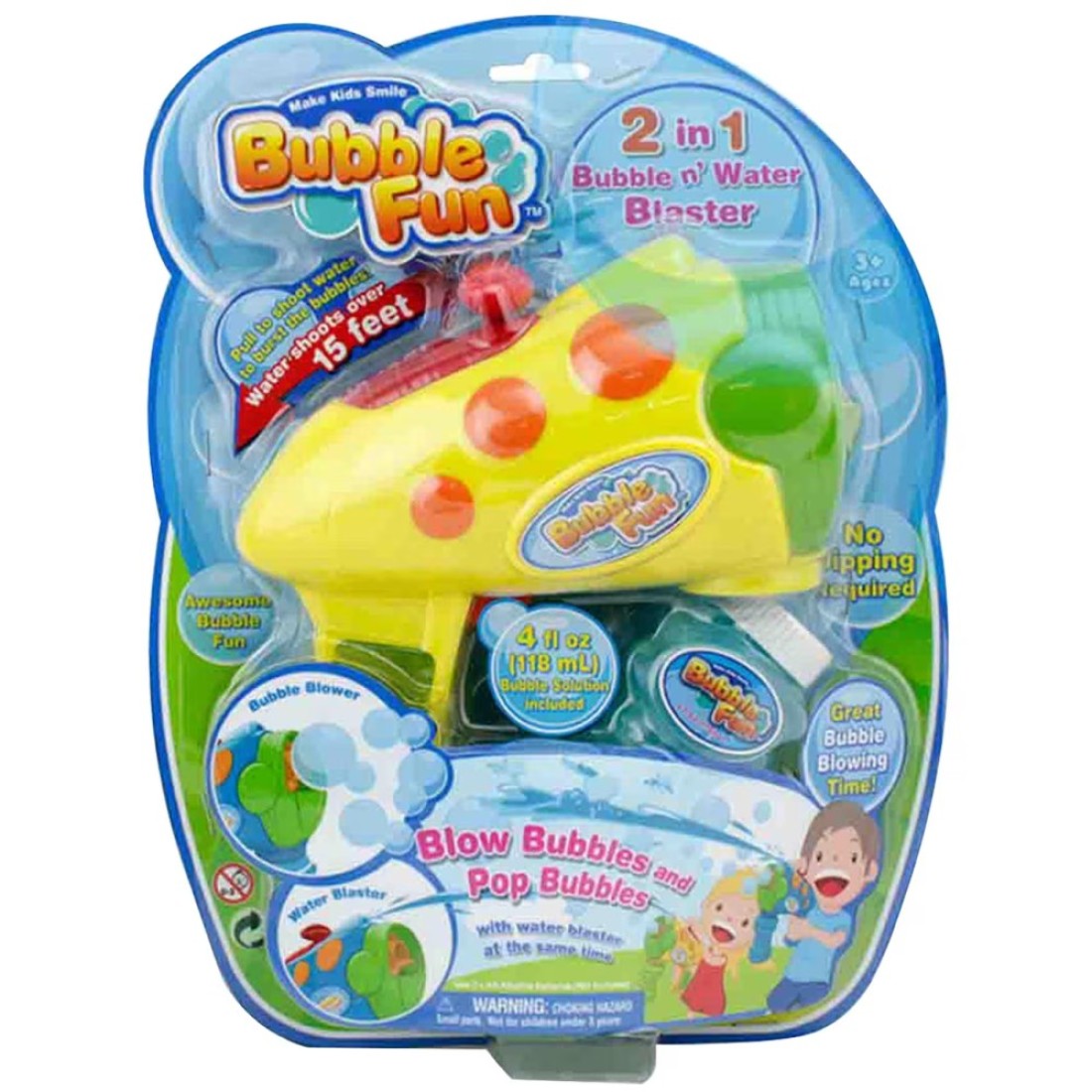 Power Joy Bubble Fun 2 in 1 Water &amp; Bubble Blaster &amp; Squirter