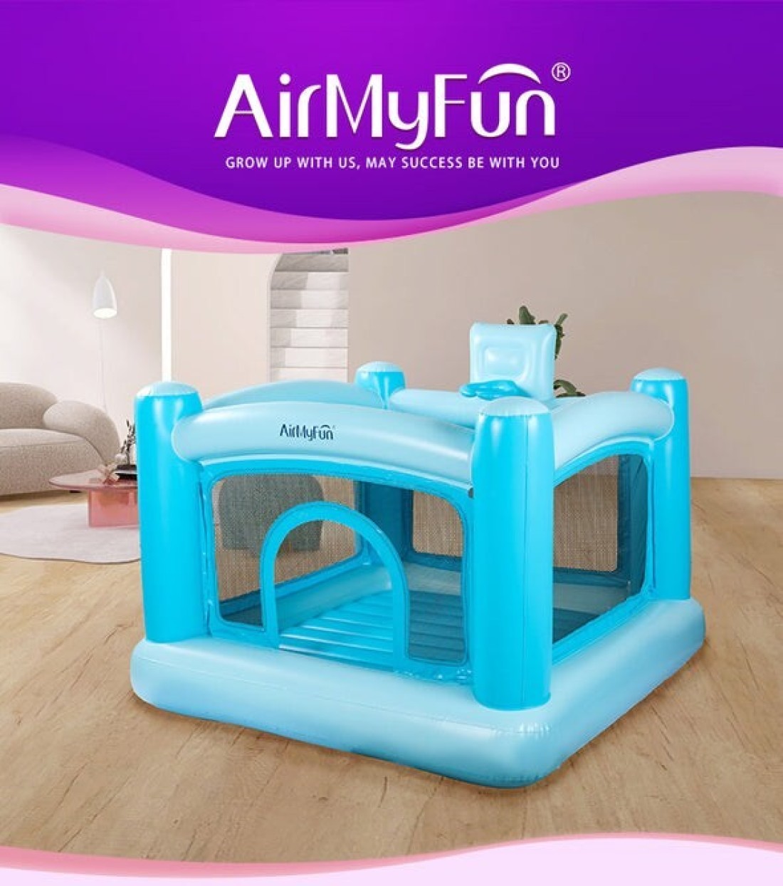 AIRMYFUN INFLATABLE BOUNCER ,175x175x148CM , 3-6 Years