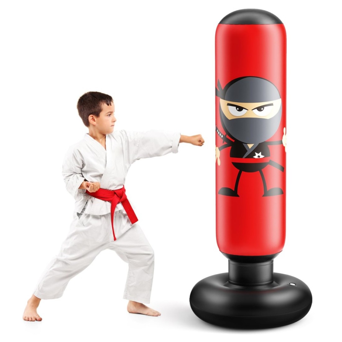 Inflatable Kids Punching Bag Punching Bag Karate Gifts for Boys and Girls Boxing Bag for Immediate Bounce Back for Practicing Karate Taekwondo and to Relieve Pent Up Energy in Kids and Adults