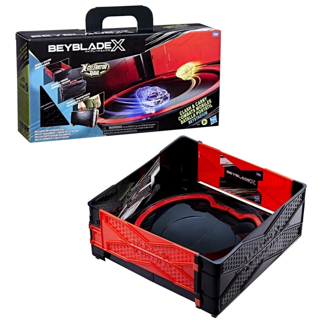 Beyblade X Clash &amp; Carry Beystadium Battle Arena Spinning-Top Toys, Kids Gifts, Ages 8+