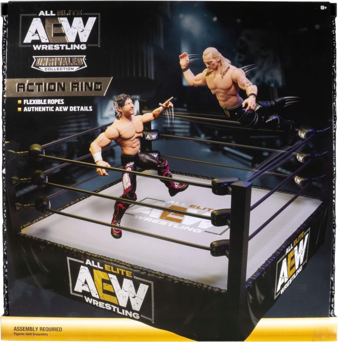Generic All Elite Wrestling (AEW) Unrivaled Collection Action Ring - Authentic Action Ring, With Flexible Tension Ring Ropes