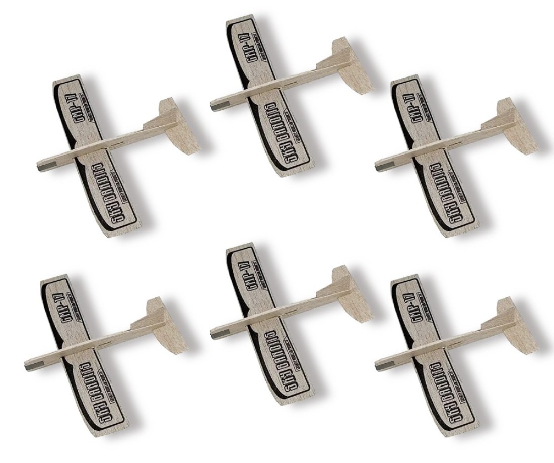 Balsa Wood Airplane Kits Plane Toys Set - 6 Small Balsa Glider Set of 6 Balsa Wood Airplane Gliders Model Toy Airplane Kit Balsa Wood Airplanes Perfect for Party Favors, Parties, and BBQ&#39;s