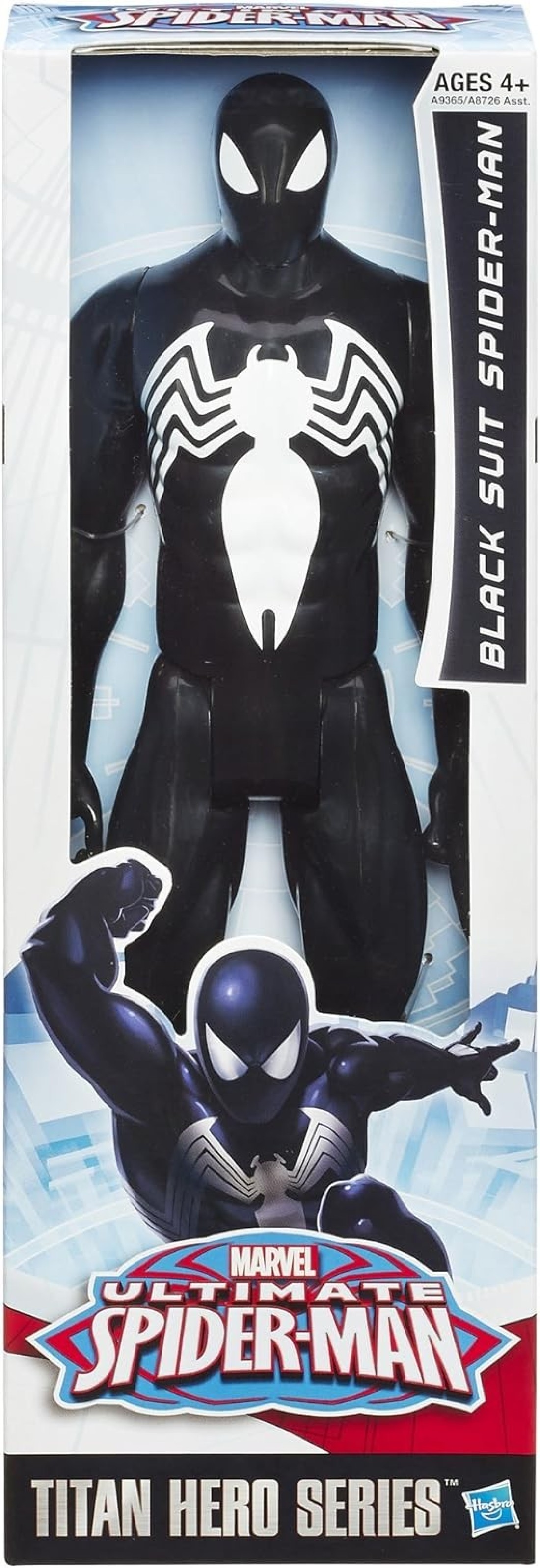 مجسم Spider-Man من سلسلة Titan Hero Series Marvel Ultimate Spider-Man Black Suit Spider-Man - 12 بوصة"
