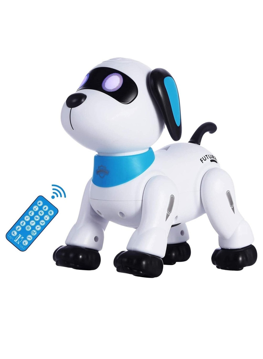 Remote Control Robot Dog Toy Programmable Interactive And Smart Dancing Robots for Kids 5 and up RC Stunt Toy Dog with Sound LED Eyes