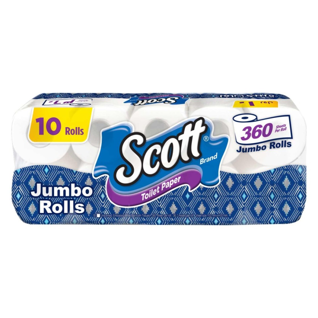 Scott Toilet Paper Jumbo Rolls 360 Sheets 10 Rolls