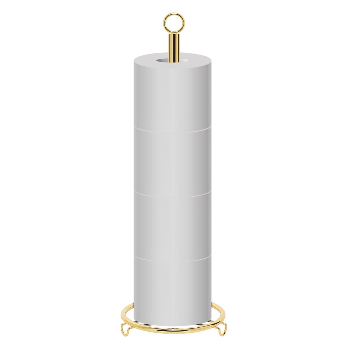 Siyzda Bath Toilet Paper Holder, Toilet Paper Storage, Toilet Tissue Holder for Paper Rolls, Metal Toilet Paper Organizer, Tissue Roll Holder Stand for Bathroom/Kitchen Countertop (21&acirc;&euro; H, Gold)