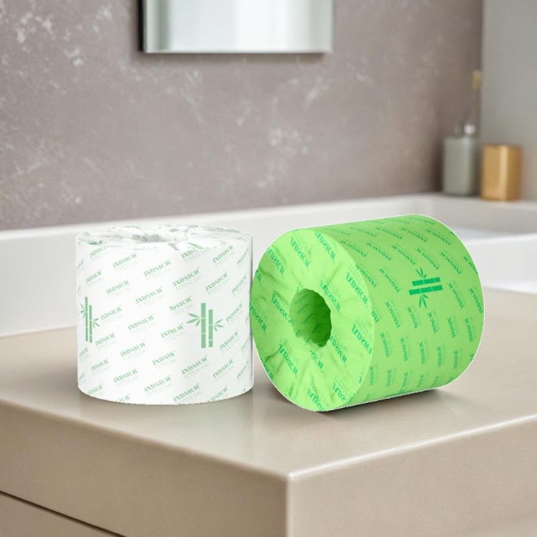JXDSICH 100 Bamboo Pulp Toilet Paper 3 Ply Sustainable Toilet Tissue 9 Rolls and 350 Sheets Per Roll Septic Safe Organic Plastic Free BPA and Chlorine Free