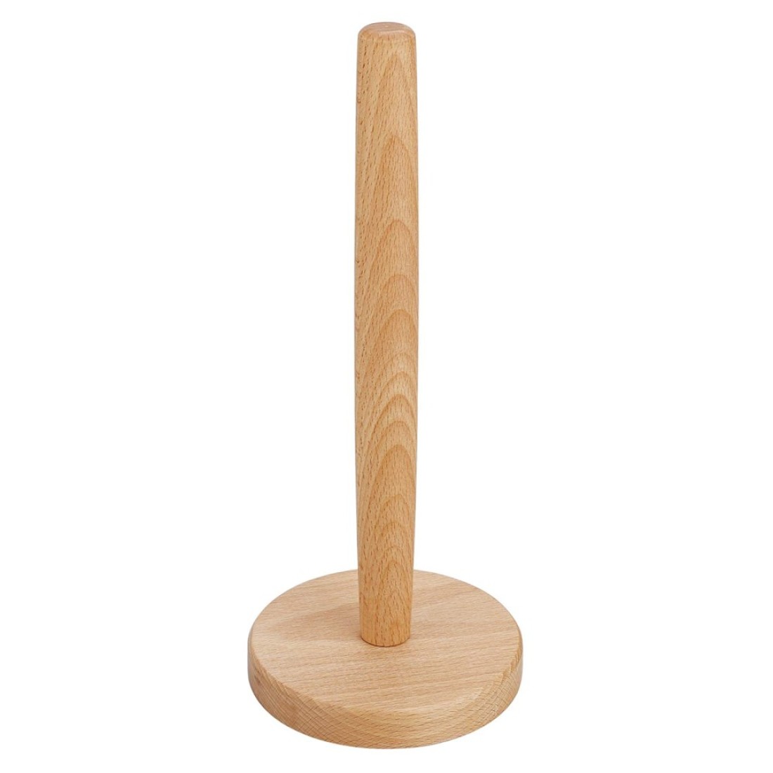 Bamboo Paper Towel Holder,DNIEBW Kitchen Paper Holder Countertop Stand up Towels Roll Stand Organizer Simply Standing Countertop Wooden Paper Fits Standard Roll Holder for Cabinet (Round Bottom)