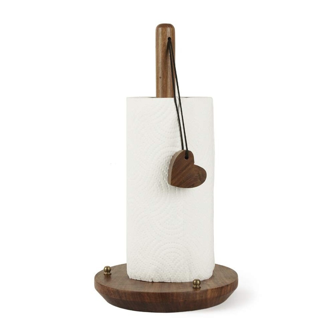 Great Birthday Gifts Wooden Standup Countertop Paper Towel Holder Easy One-Handed Tear Kitchen Paper Towel Dispenser Standard Rolls