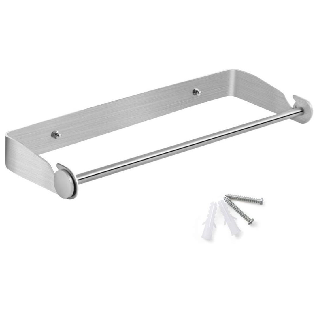 PHUNAYA Under Cabinet Paper Towel Holder Wall Mount for Home Kitchen,Stainless Steel for Large Rolls-Brushed Nickel