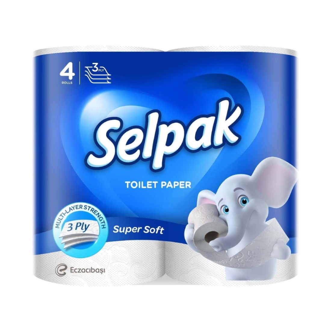 Selpak 3 Ply Super Soft Toilet Paper Rolls White 4 Rolls