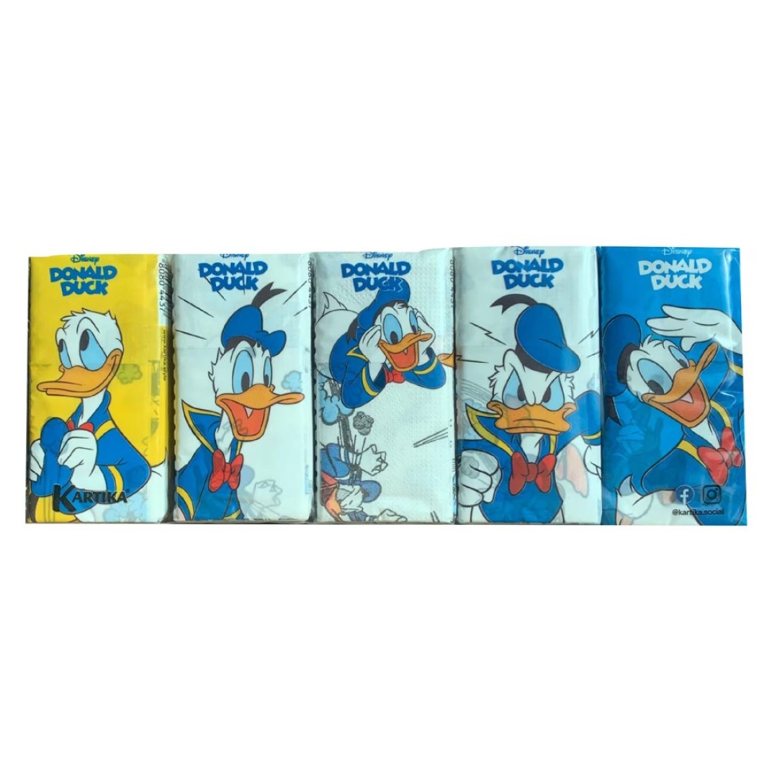 Kartika Disney Donald Duck Pocket Tissues Multicolour Pack of 10