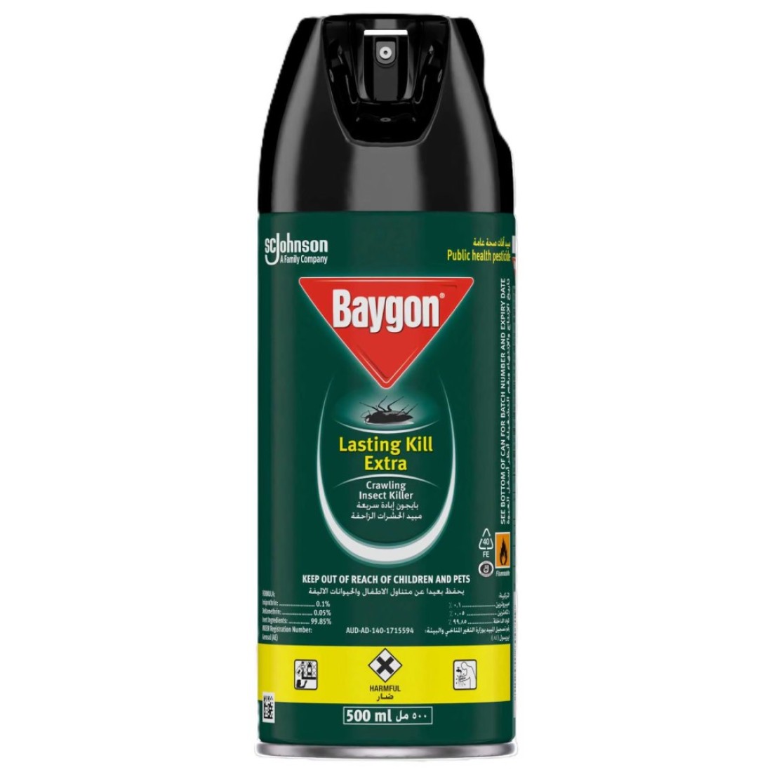 Baygon Lasting Kill Extra Crawling Insect Killer Spray 500ml