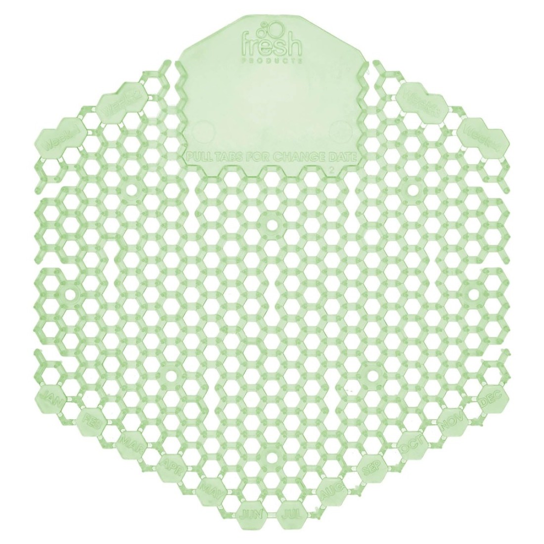 Fresh Products Wave 3D Virtually eliminates Urine Splash 30Day Use Easy Installation Beneficial Bacteria Consistent Fragrance Herbal Mint Green Made in USA 10pk Urinal Screens