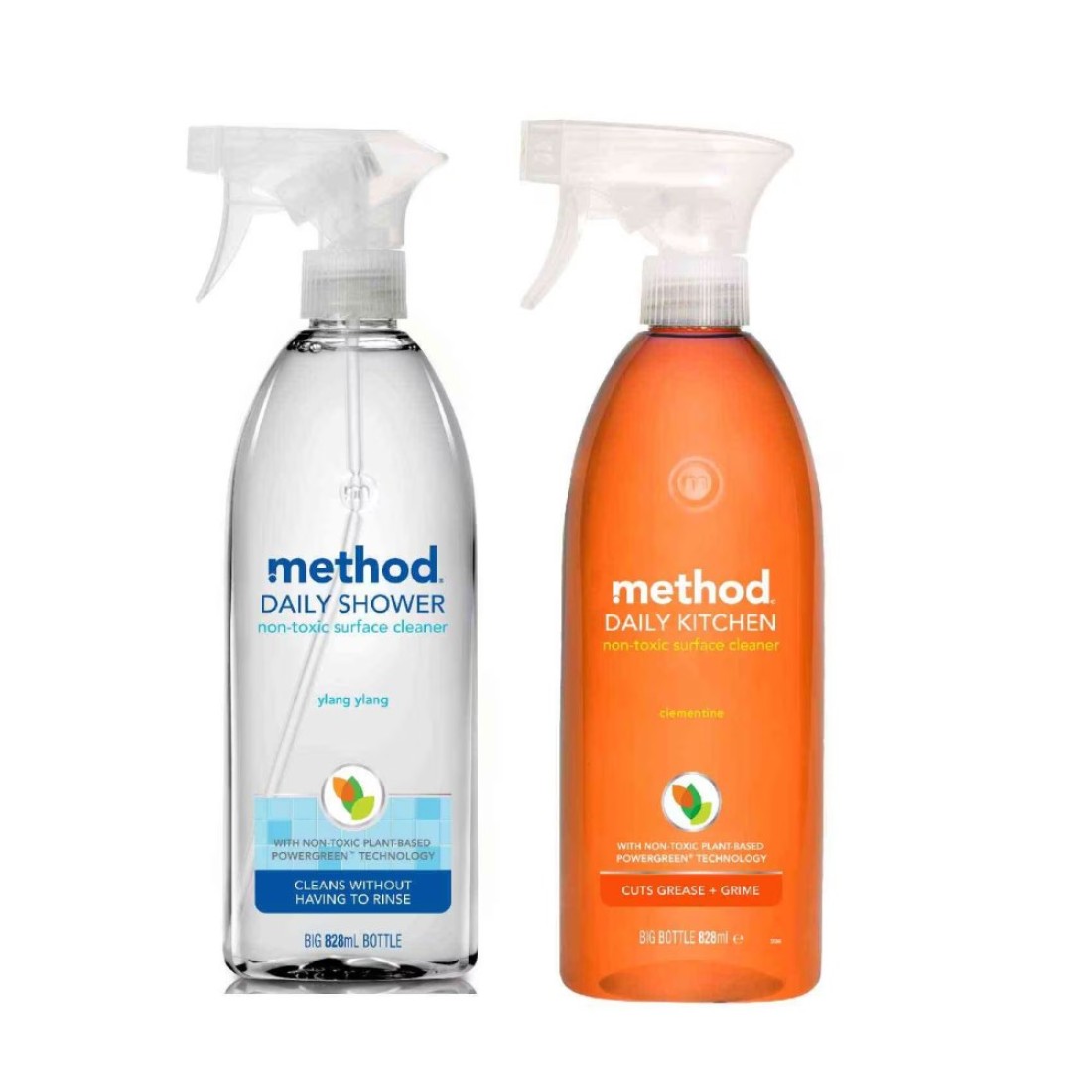 Method Daily Kitchen Spray 828ml + Method Daily Shower Spray 828ml