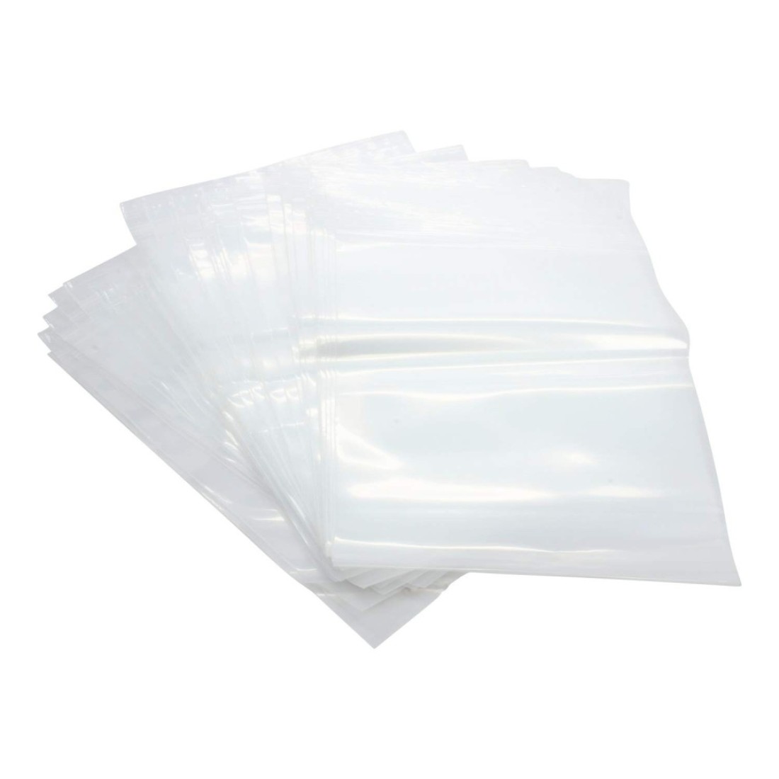 Rok Pack of 100 Heavy Duty 8 x 10 Resealable 4Mil Thick Plastic Big Clear Poly Zip Lock Food Safe Storage Bags