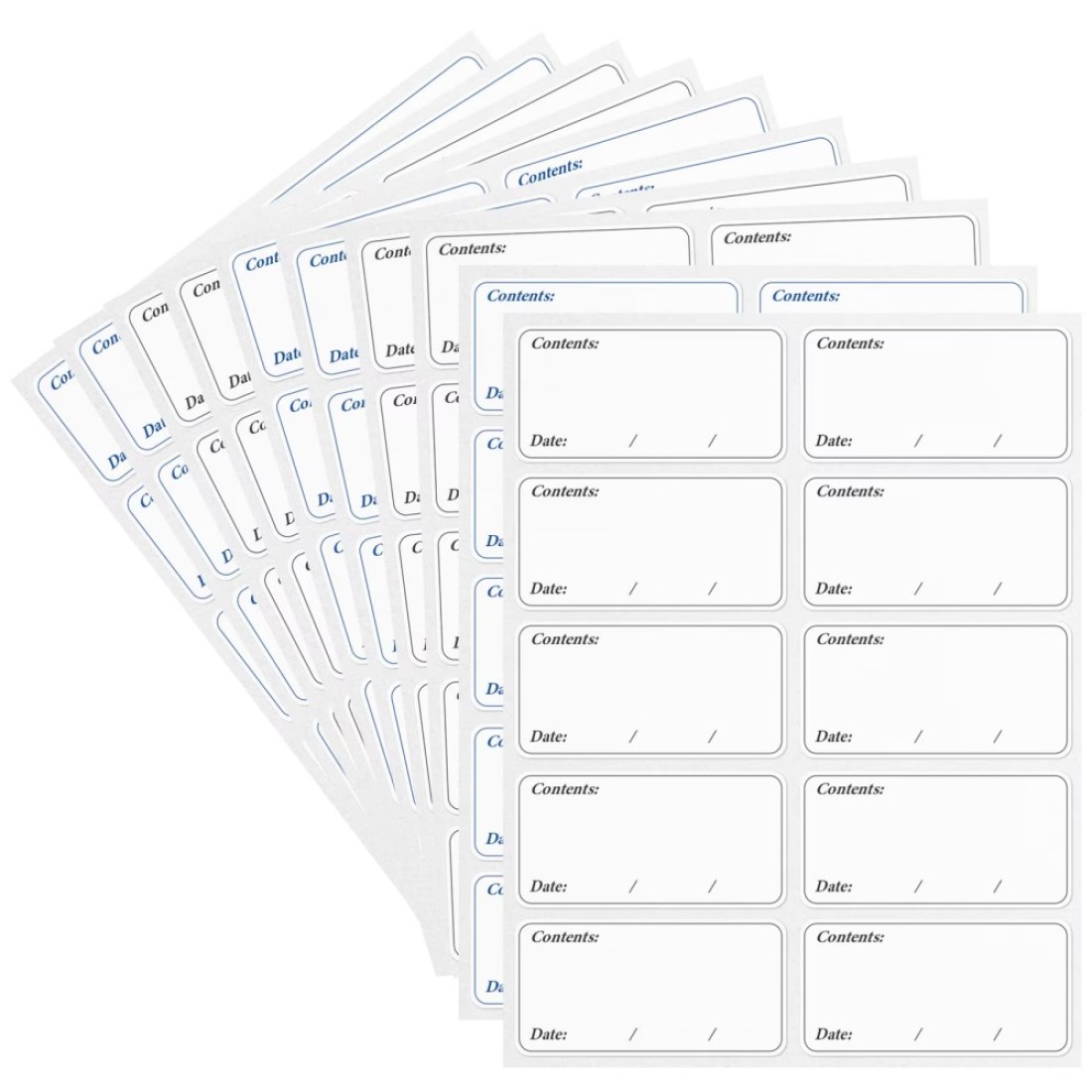 Nestcode Freezer Labels Pack of 100 Easy to Peel Food Label Stickers for Food Storage Boxes Jars Waterproof Leaves No Sticky Residue After Use 36cm