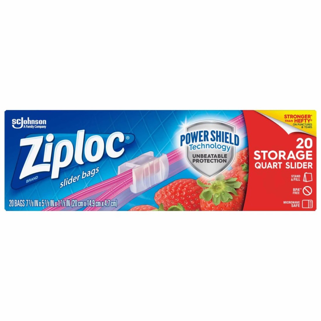 Ziploc Seal Top Storage Quart 20 Bags
