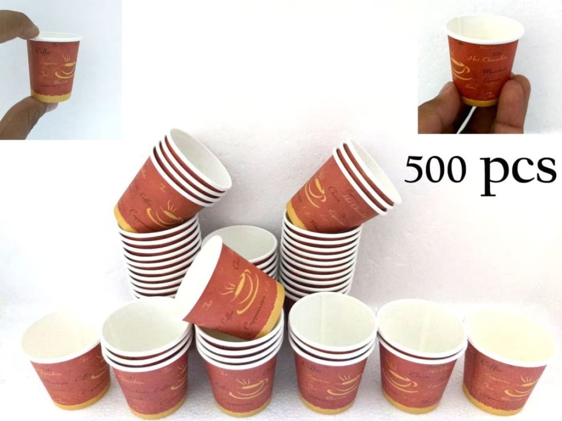 AL SAQER 500-Piece (10 SETTS) Paper Kahwa Cups 2.5oz-(Very Small)Disposable Tea Cups and Cawa cups