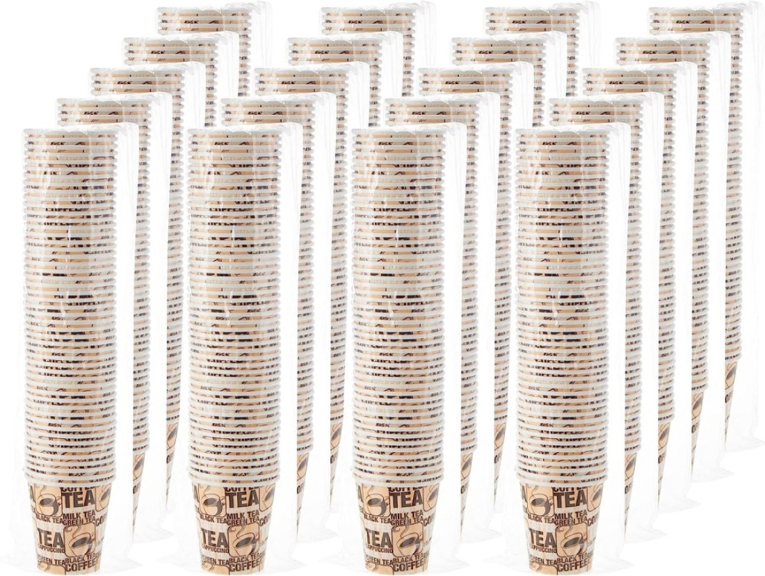 Lavish 6.5 Oz Disposable Printed Paper Cups Random Design Picnic, Travel, And Events [500 Units]