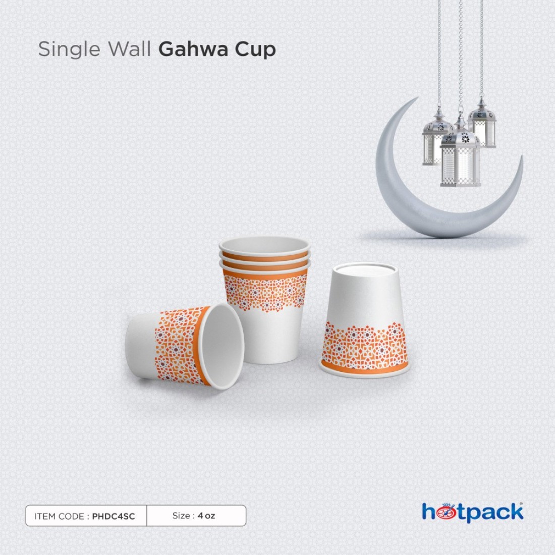Hotpack Season 2023 Design Paper Cup 4 ounce, 50 Pieces