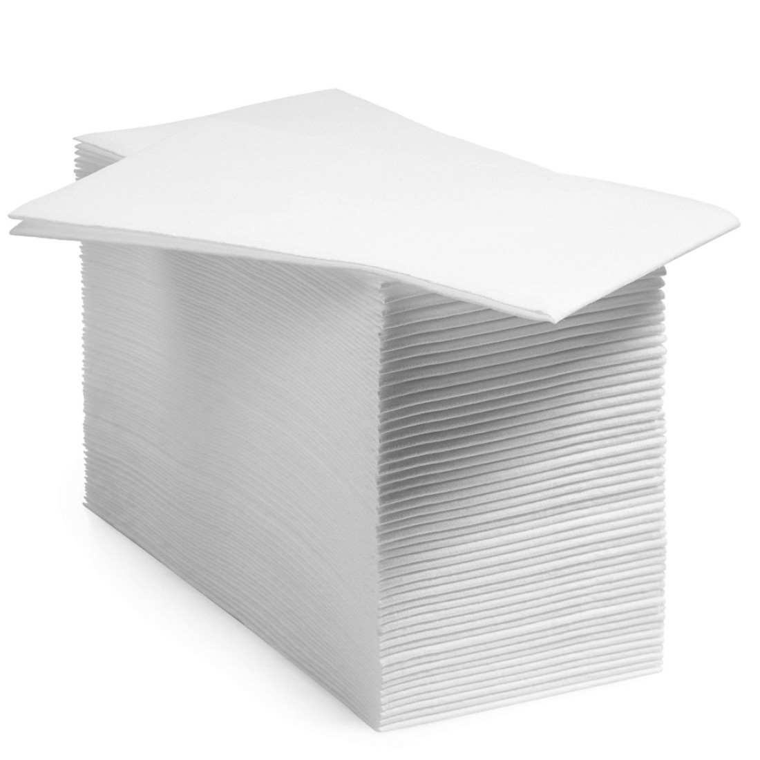 200 BloominGoods Disposable Bathroom Napkins Single-Use Linen-Feel Guest Towels Cloth-Like Hand Tissue Paper, White, 12&quot; x 17&quot; (Pack of 200, Made In USA)