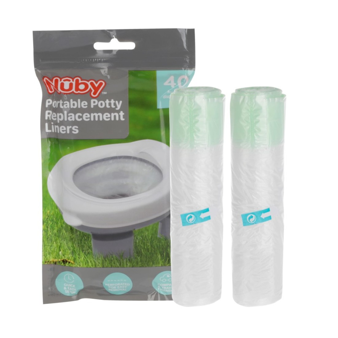 Nuby Portable Potty Replacement Liners Disposable Potty Liners Toddler Potty Training Essentials 40 Count