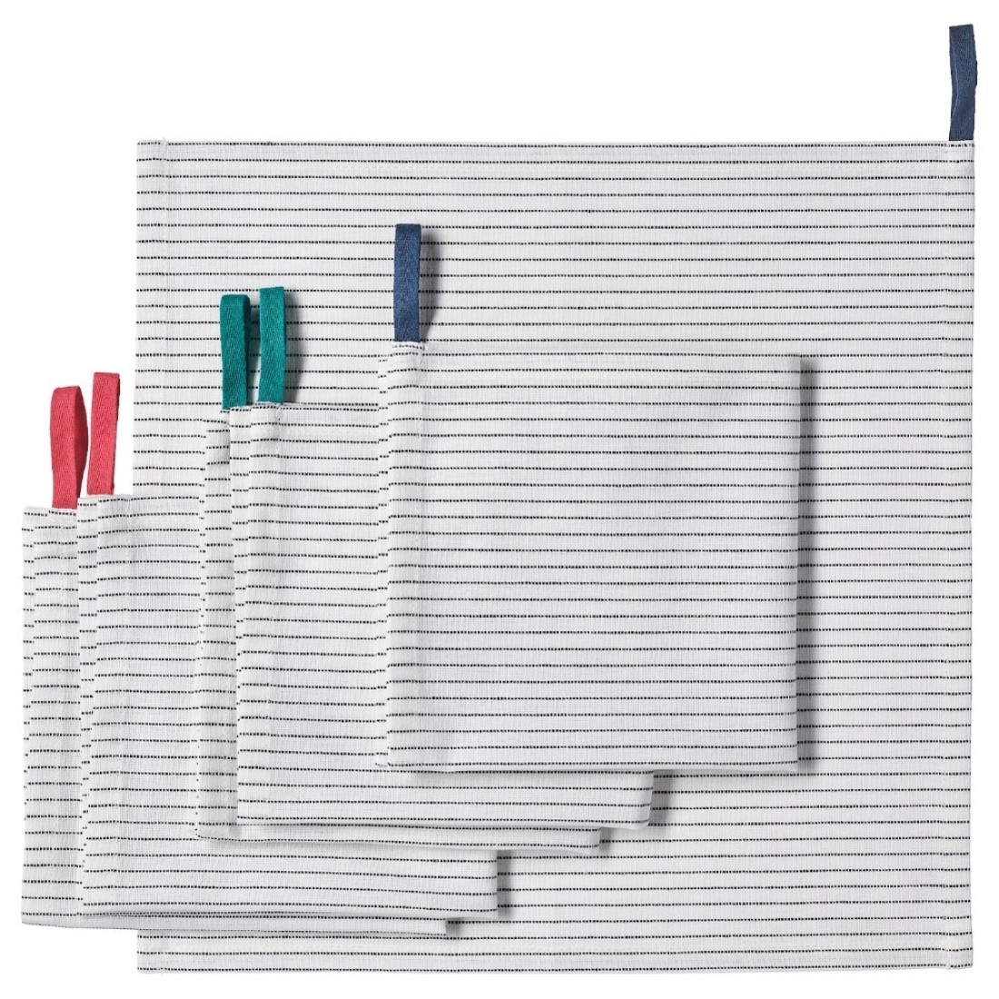 Napkin Have Loops In Different Colours White/Black 33X33cm