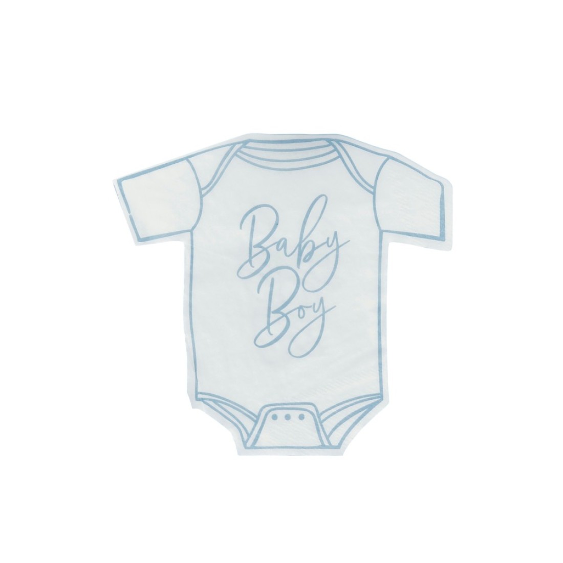 Blue &#39;Baby Boy&#39; Babygrow Paper Napkins 16/Pack