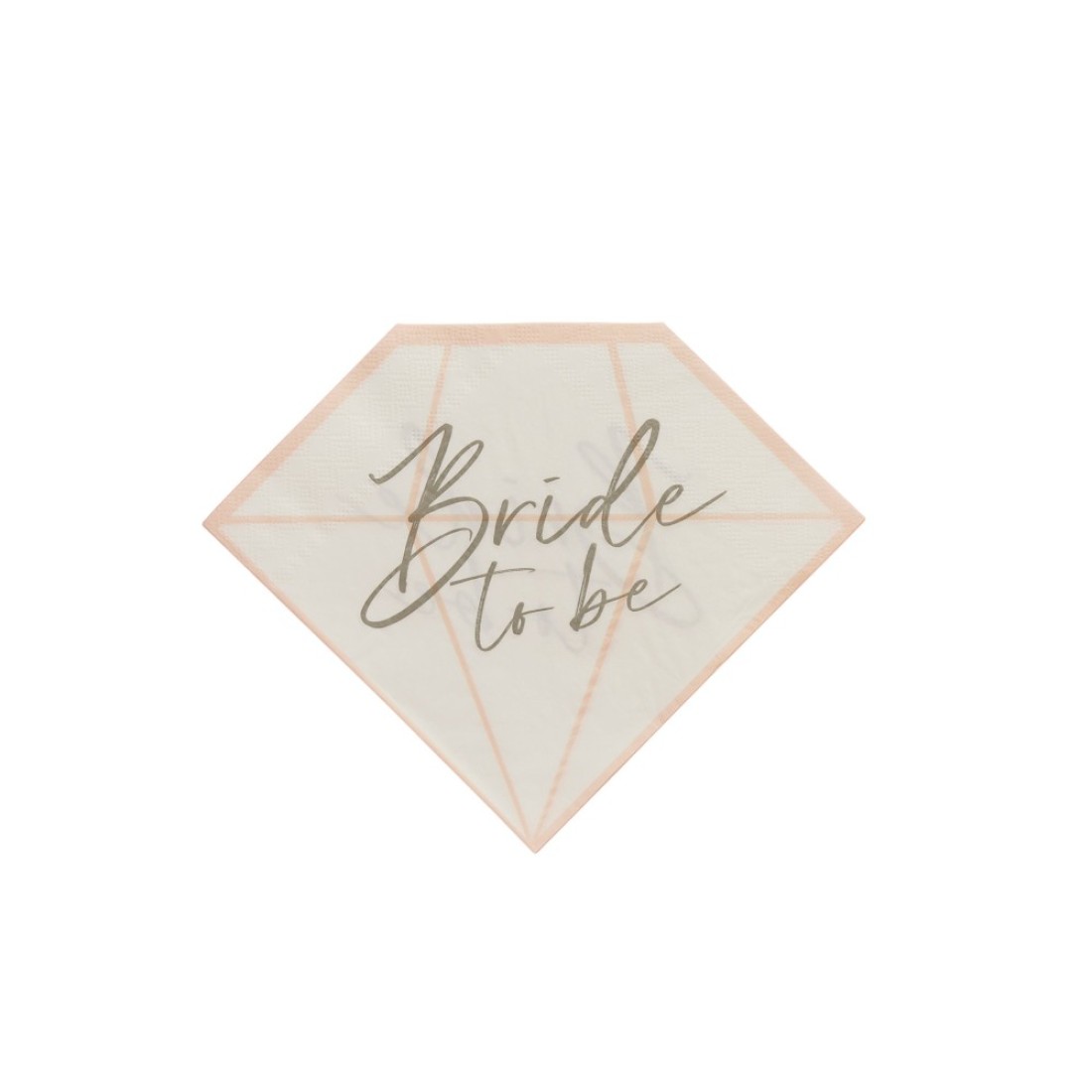 Diamond &#39;Bride to be&#39; Paper Napkins 16/Pack