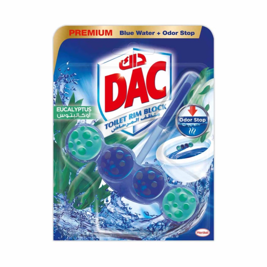 Dac Blue Active Toilet Rim Block Eucalyptus 50g