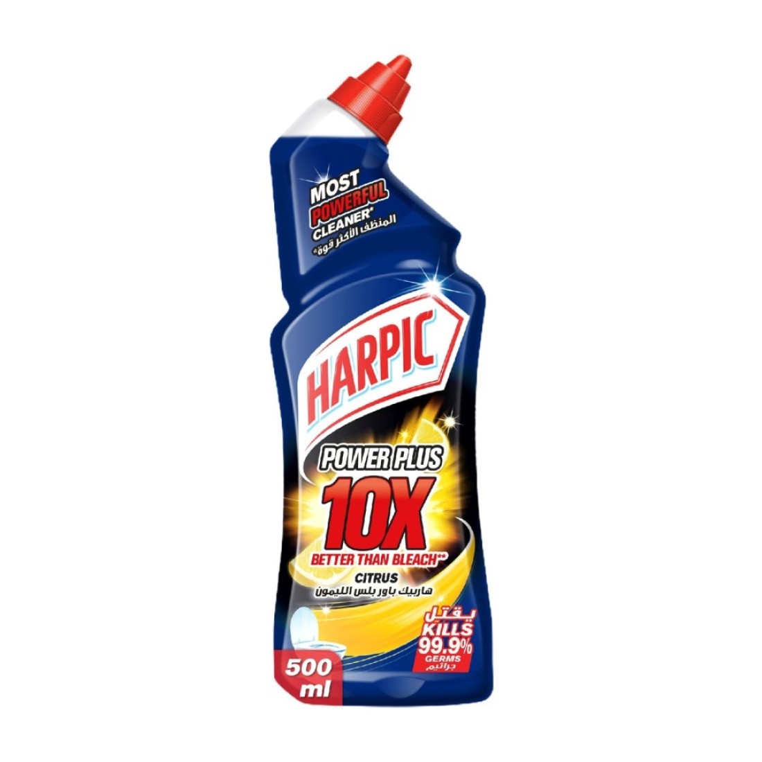 Harpic Power Plus 10x Citrus Most Powerful Toilet Cleaner Blue 500ml
