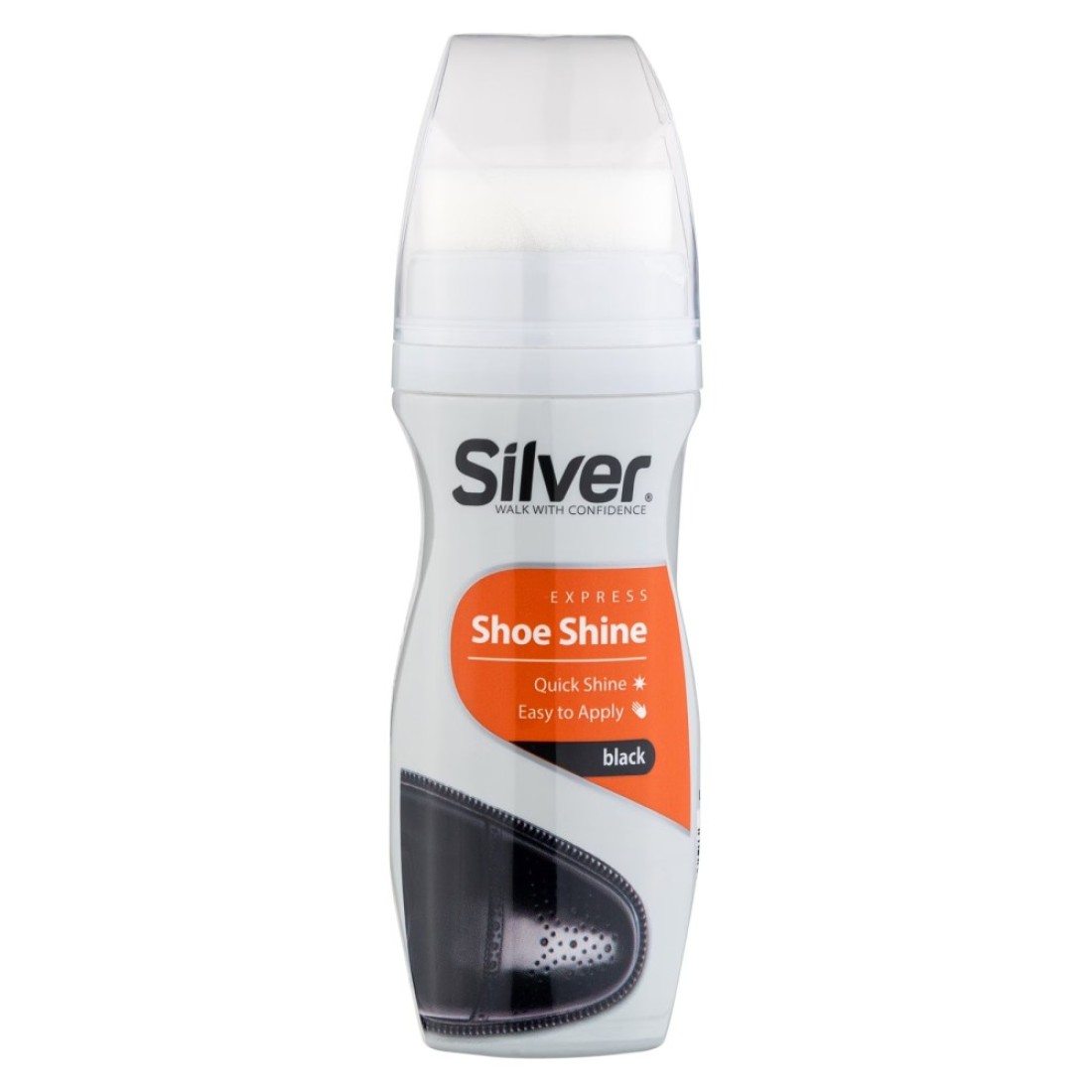 Silver Liquid Instant Shoe Shine Black 75ml