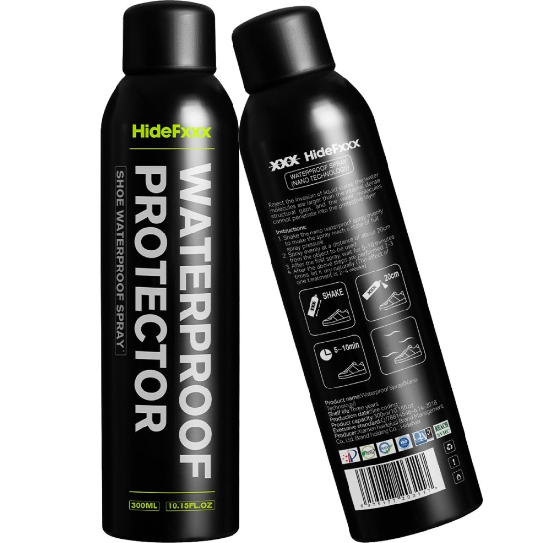 HideFxxx Shoe Protector Spray Waterproof and Stain Spray for Shoes - Suede Protector Spray for Sneaker Boots &amp; Canvas 10.15 Oz (1)