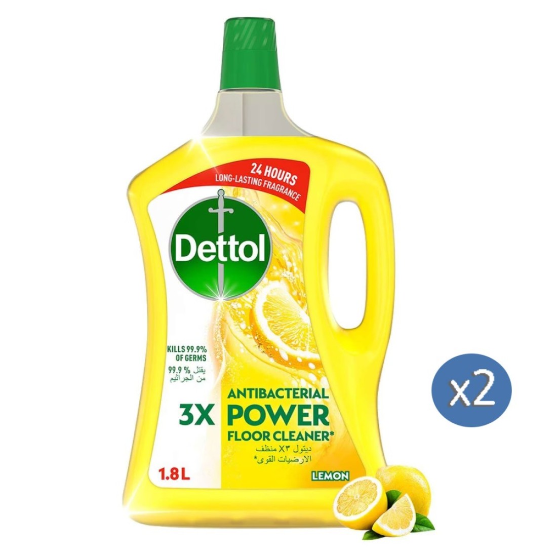 Dettol Lemon Multi Purpose Cleaner 1.8L Pack of 2