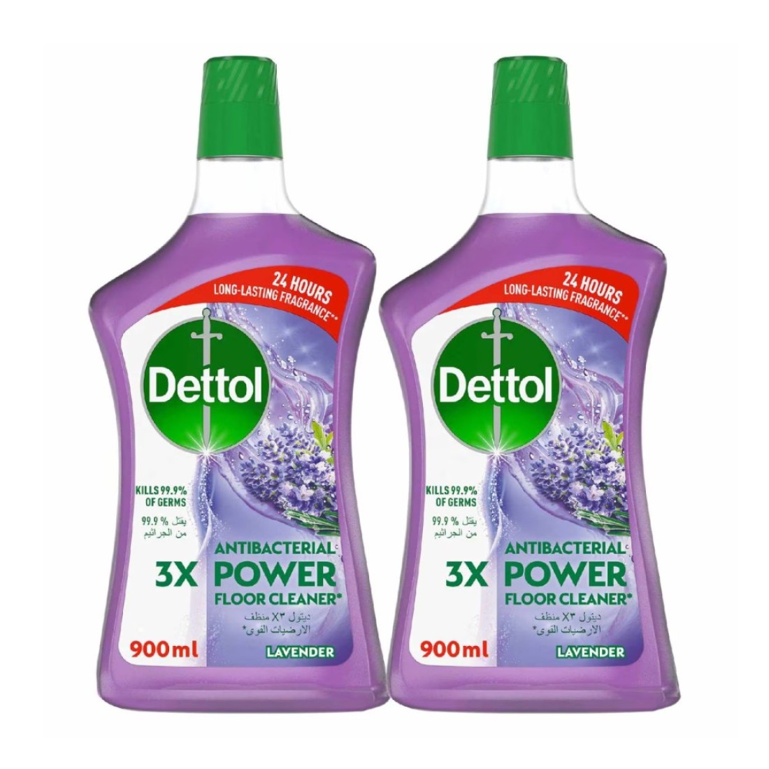 Dettol Antibacterial 3x Power Floor Cleaner Lavender 900ml Pack of 2