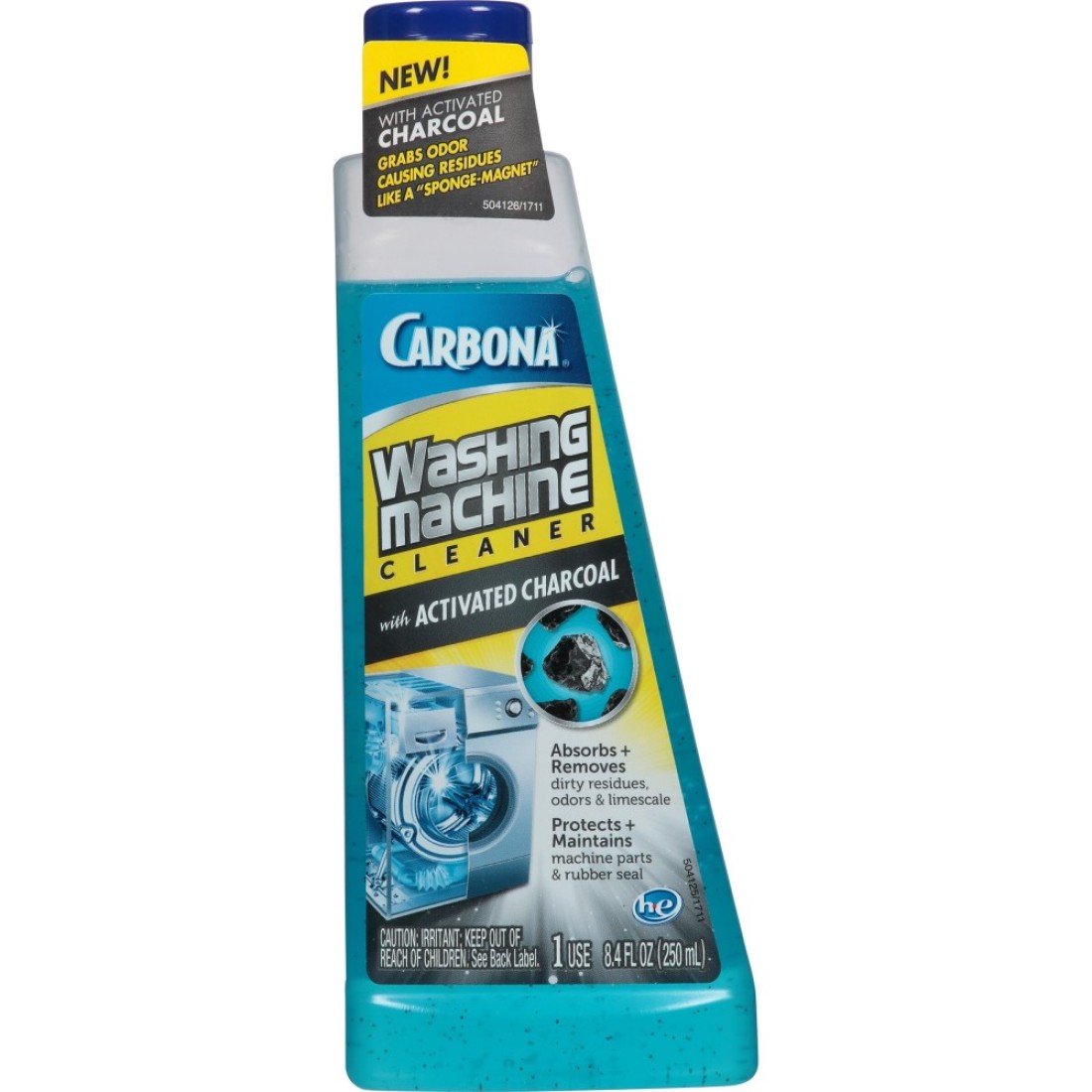 Carbona Washing Machine Cleaner with Activated Charcoal Removes OdorCausing Residues Works in Standard High Efficiency Washing Machines 84 FL Oz 1 Pack