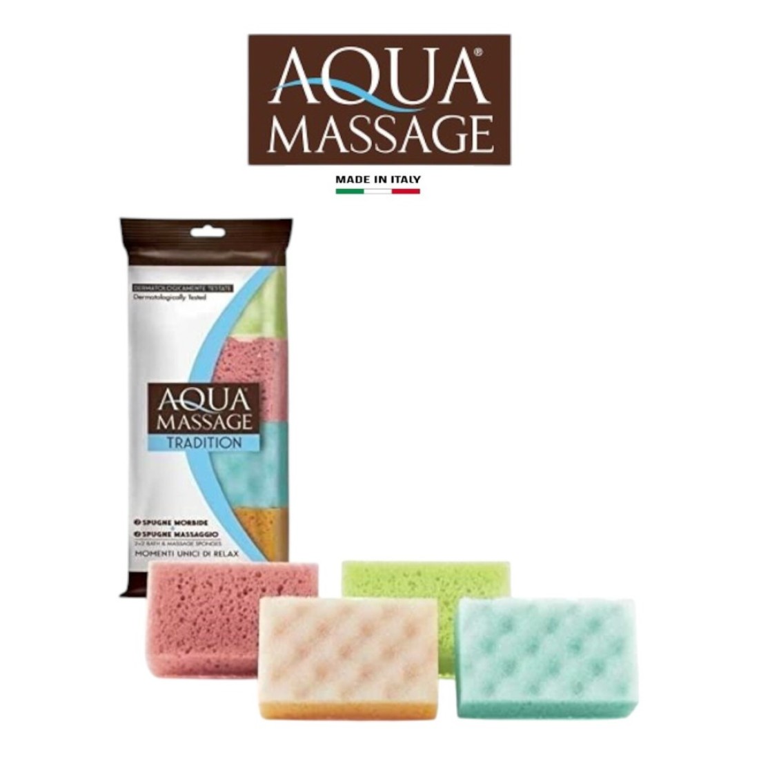 Aqua Massage Tradition 2+2 Bath and Massage Sponge Set