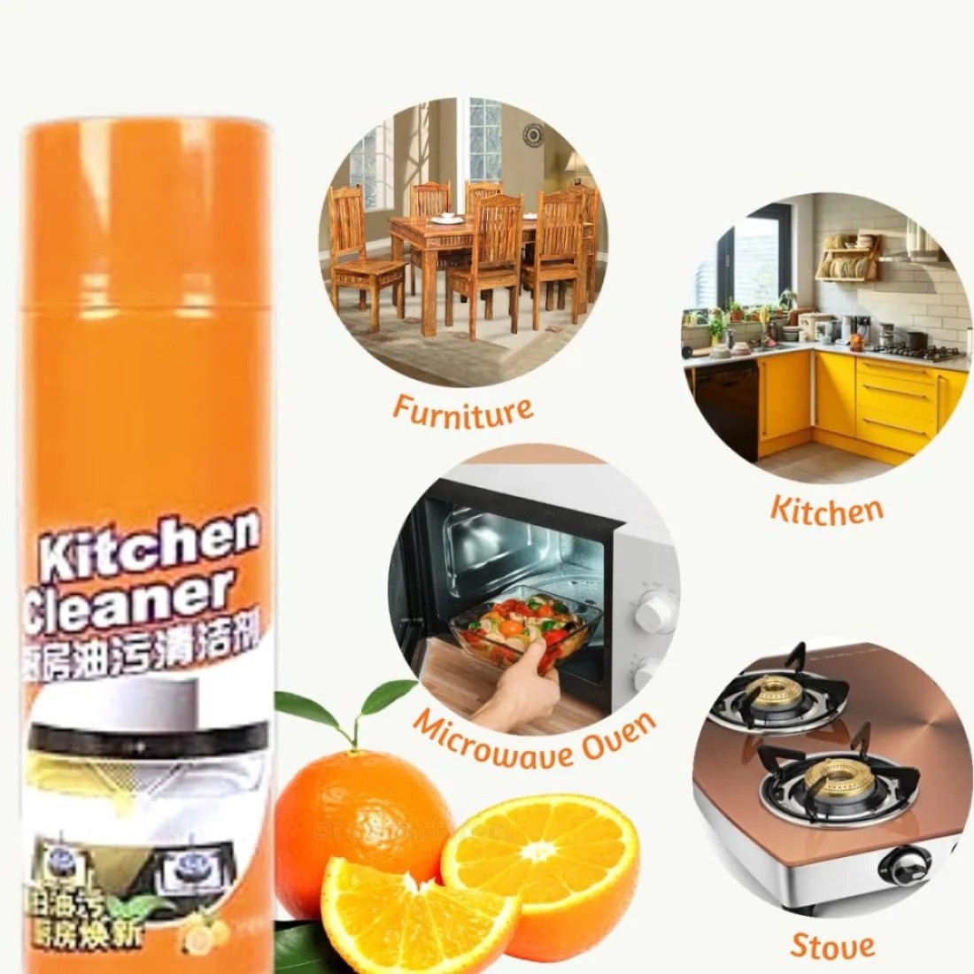 Marrkhor Multi purpose Cleaner Kitchen Cleaner Spray, Bubble Foam, Spray For Kitchen, Oil &amp; Grease Stain Remover For Chimney Cleaner Power Full Degreaser Kitchen Cleaner