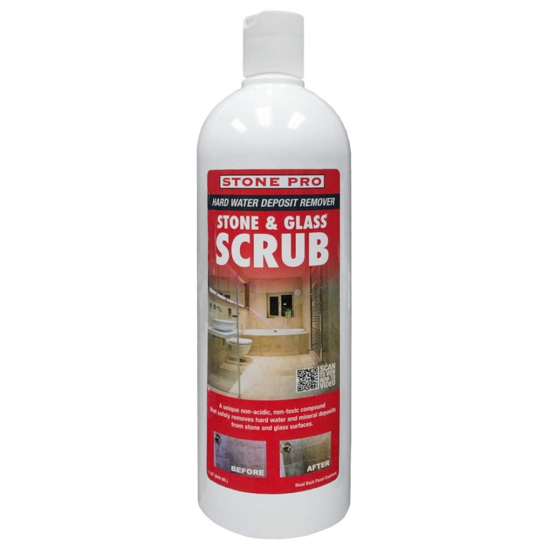 StonePro Stone Glass Scrub 1 Quart 32 Fl Oz For Cleaning Granite Countertops Travertine Showers Glass Shower Doors Glass Shower Enclosures