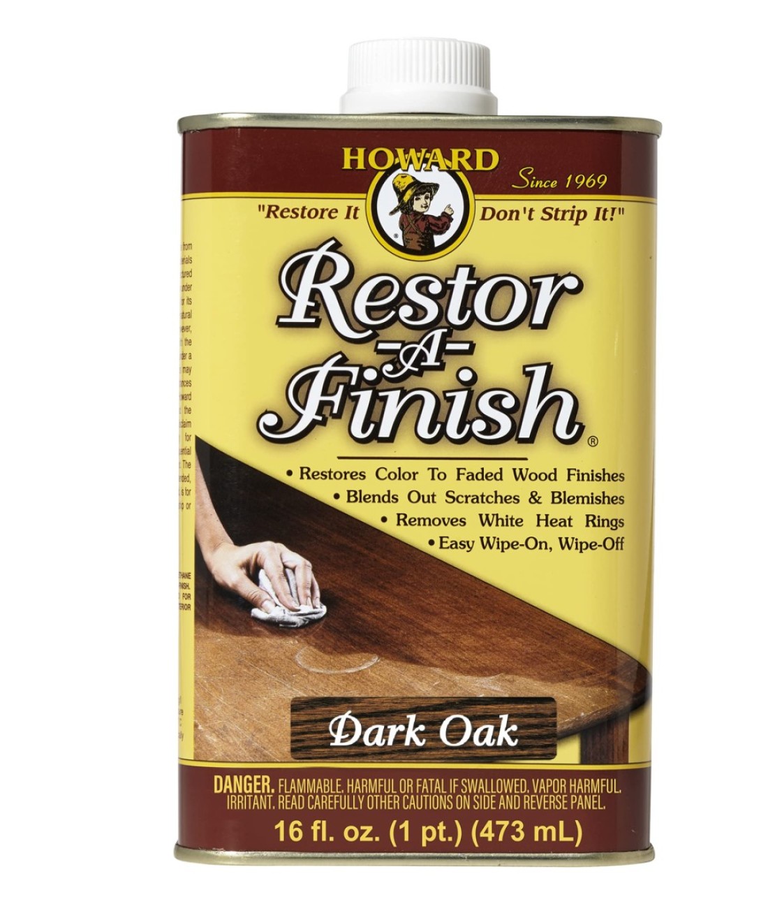 Howard RF7016 473ml or 16ozRestorAFinish Dark Oak