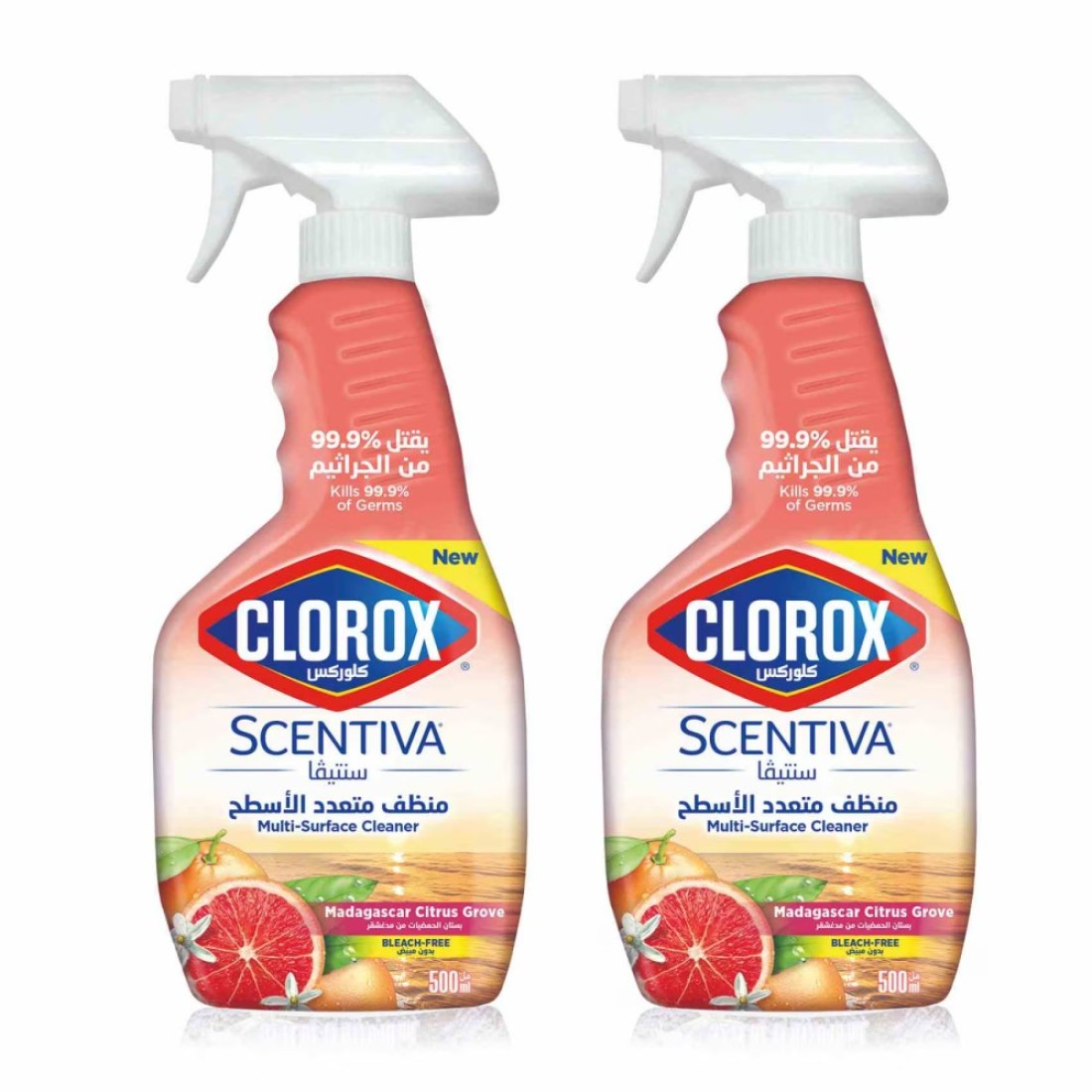 Clorox Scentiva Multi-Surface Cleaner Madagascar Citrus Grove 500ml Pack of 2