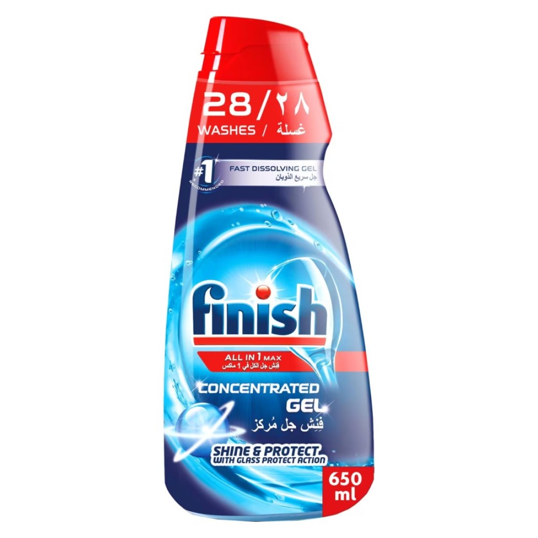 Finish All-In-1 Shine And Protect Concentrated Dishwasher Gel 650ml