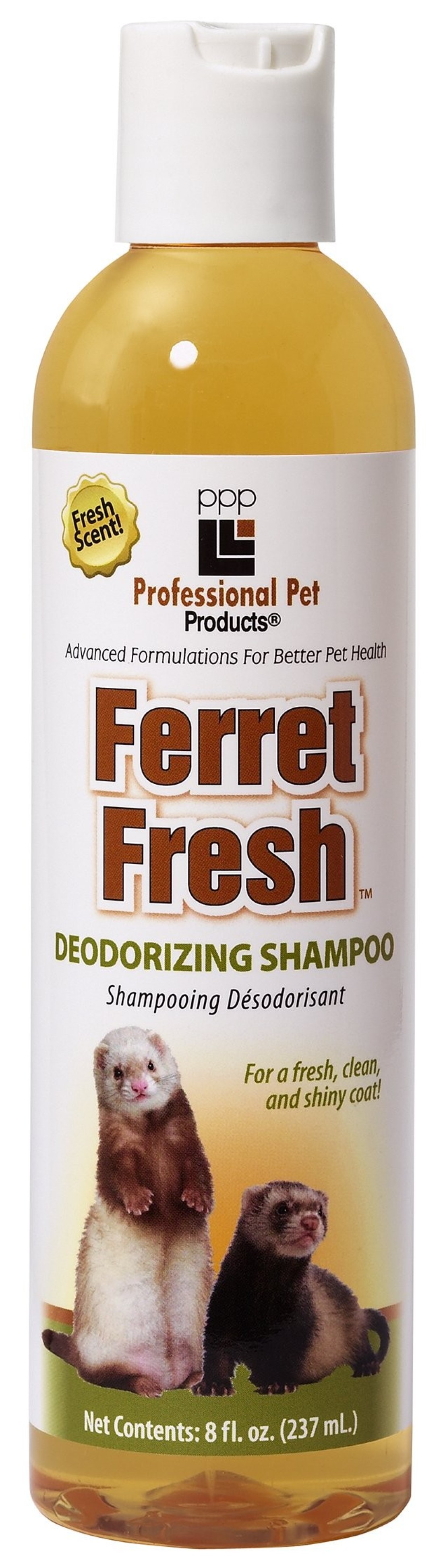 PPP Ferret Fresh Deodorizing Shampoo for Ferrets Powerful Deep Cleaning Solution for Clean Soft Fur Pia Colada Scent 8 fl oz
