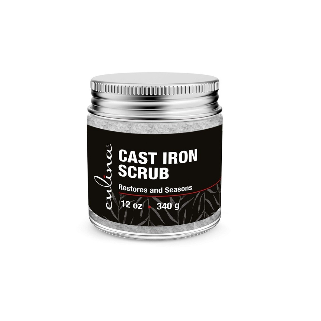 Culina Cast Iron Cleaning Restoring Scrub Removes Rust Without Scratching Care Before Cleaning Washing Seasoning 100 Natural for Cast Iron Skillets Pans Cookware