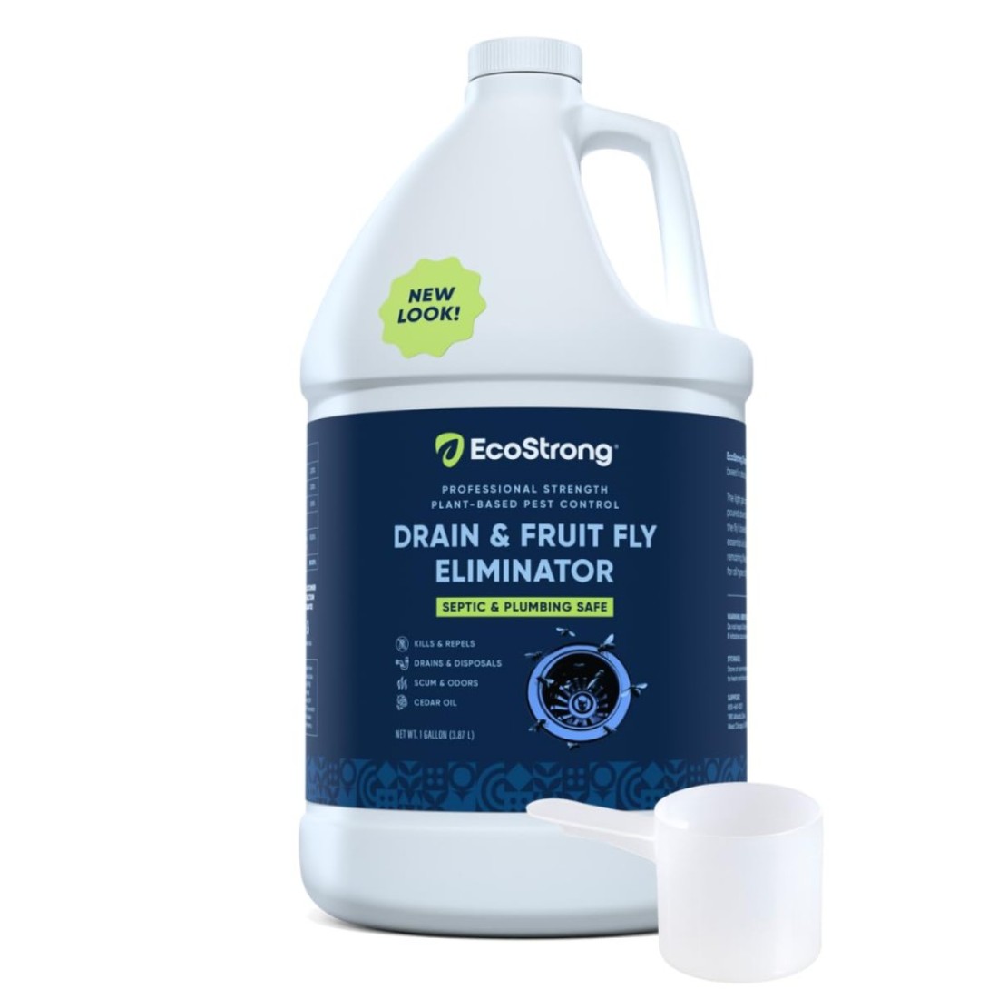 Fruit Fly Drain Treatment Drain Fly Eliminator All-Natural, Eliminates Gnats, Sewer Flies and More - Works in All Drains - 1 Gallon