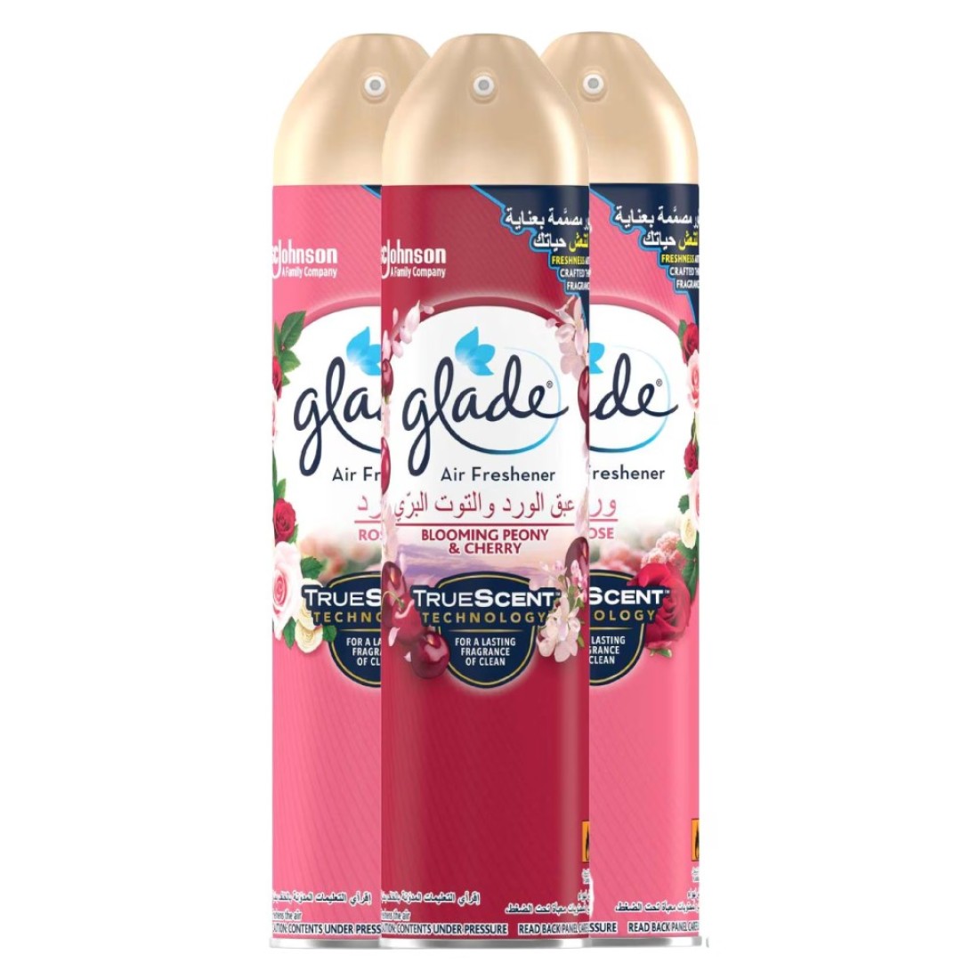 Glade Aerosol 2 Rose 1 Glade Aerosol Peony 300ml Pack of 3