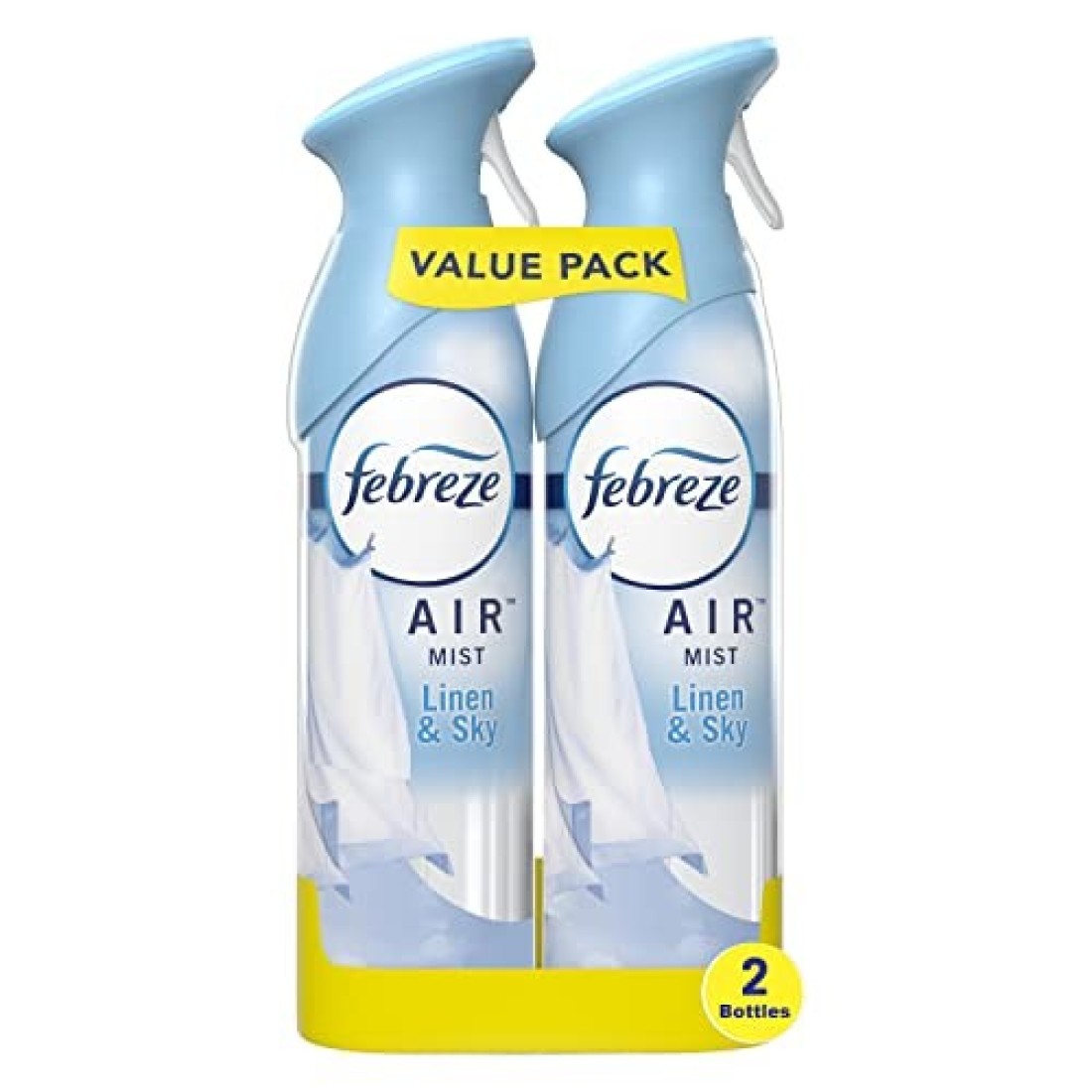 Febreze Air Mist Air Freshener Spray, Odor-Fighting Room Spray, Air Fresheners for Home and Bathroom and Kitchen, Aerosol Can, Linen &amp; Sky Scent, 8.8oz, 2 Count
