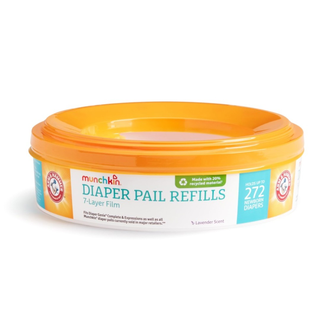 Munchkin&reg; Arm &amp; Hammer Diaper Pail Refill Rings, Holds up to 272 Newborn Diapers, 1 Pack