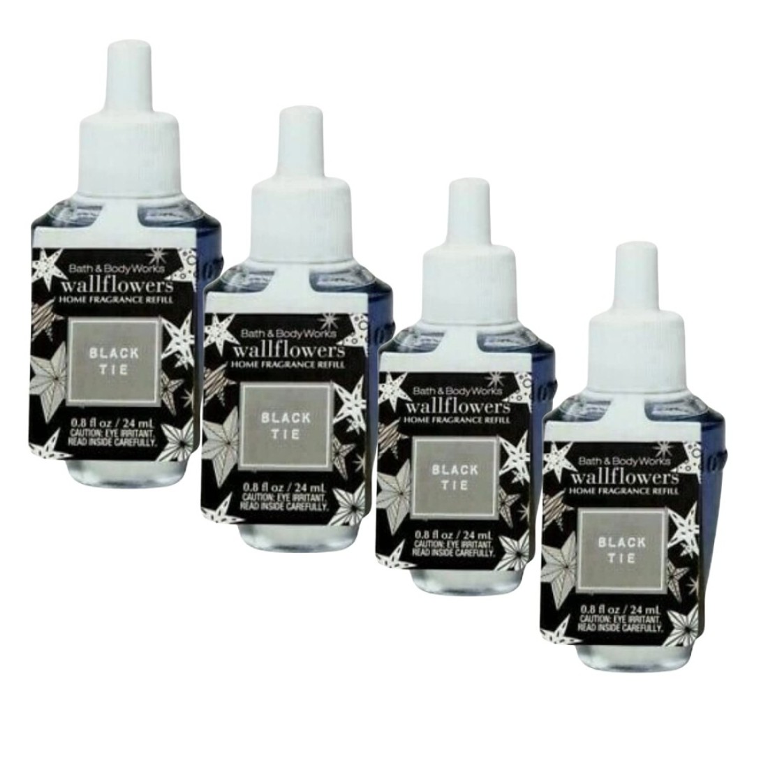 Bath and Body Works 4 Pack Black Tie Wallflower Fragrance Refill 08 Oz